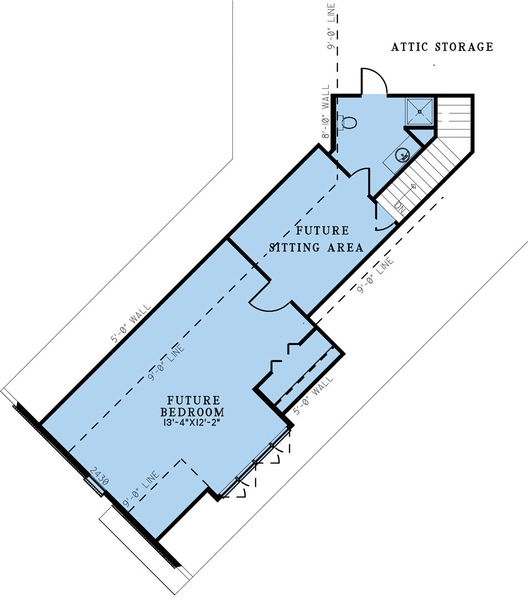 Attic Plan for House Plan #316282