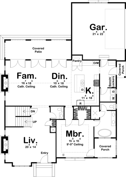 Main Floor Plan for House Plan #709632