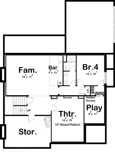 Basement Plan for House Plan #709632