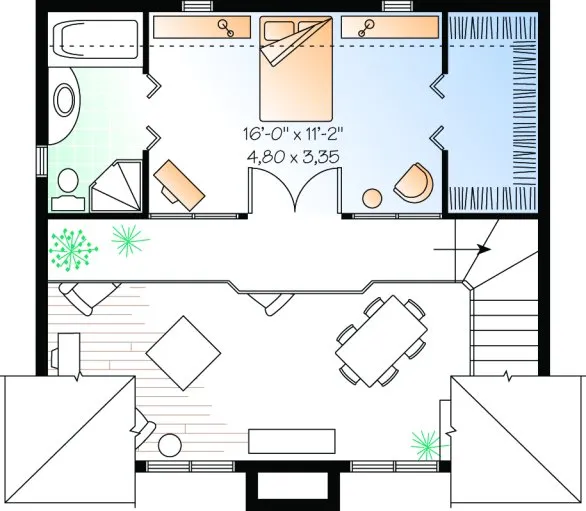 Second Floor Plan for House Plan #147292
