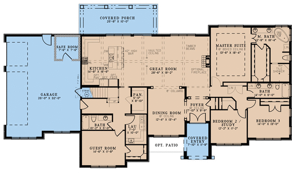 Main Floor Plan for House Plan #315472