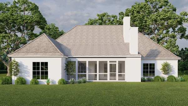 Rear Elevation for House Plan #315652