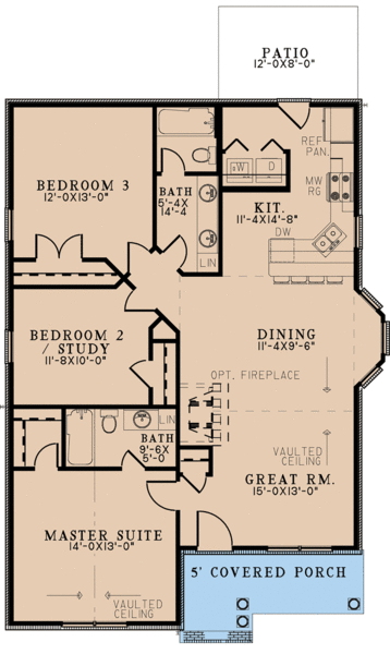 Main Floor Plan for House Plan #315621