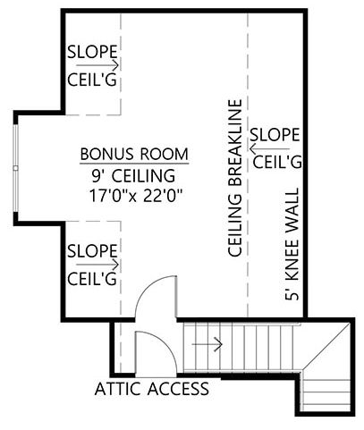 Attic Plan for House Plan #903703