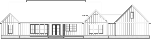Rear Elevation for House Plan #901252