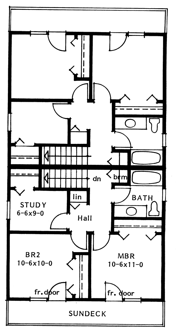 Second Floor Plan for House Plan #226209