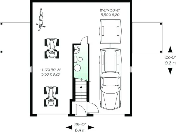 Main Floor Plan for House Plan #141392