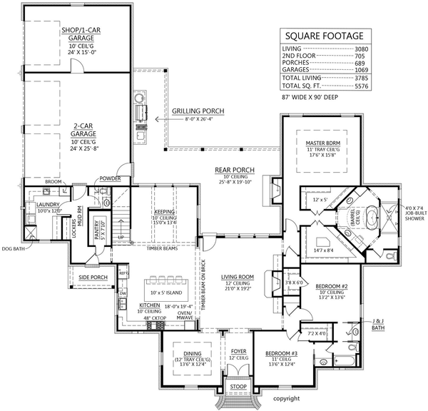 Main Floor Plan for House Plan #905873
