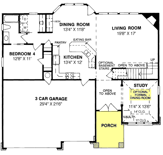 Main Floor Plan for House Plan #247942