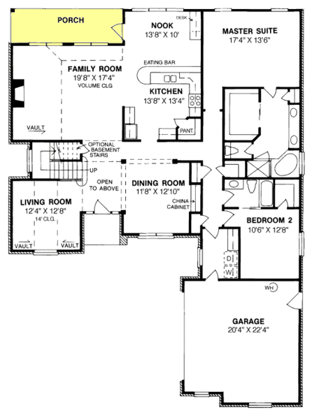 Main Floor Plan for House Plan #247382