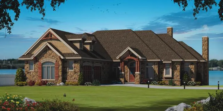 Full Rendering for House Plan #156018