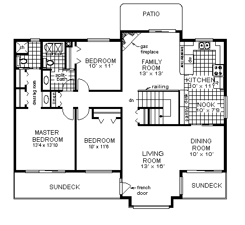 Main Floor Plan for House Plan #137209