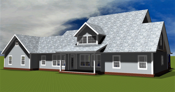 Rear Elevation for House Plan #247953