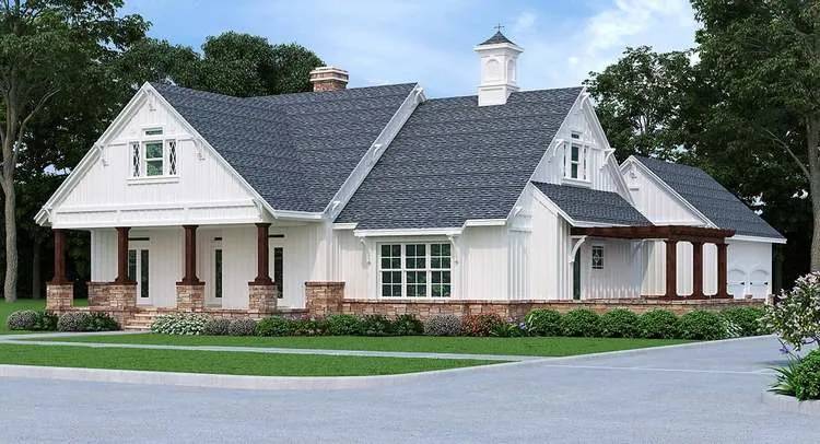 Full Rendering for House Plan #486791