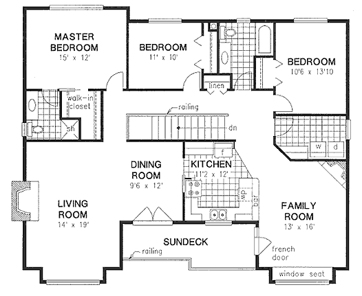 Main Floor Plan for House Plan #130309