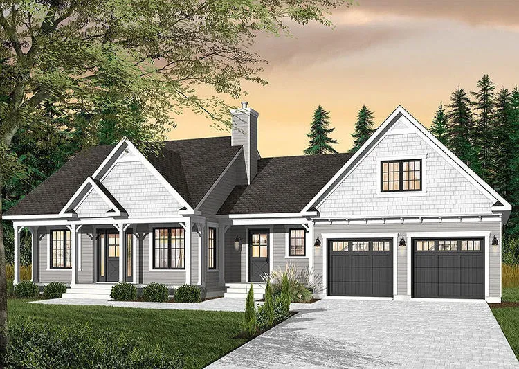 Full Rendering for House Plan #140263