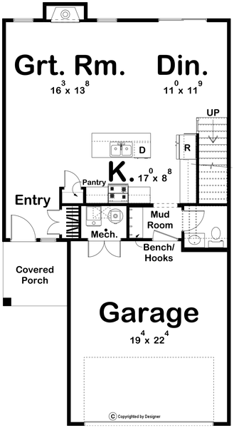 Main Floor Plan for House Plan #701951