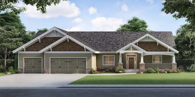 Full Rendering for House Plan #807373