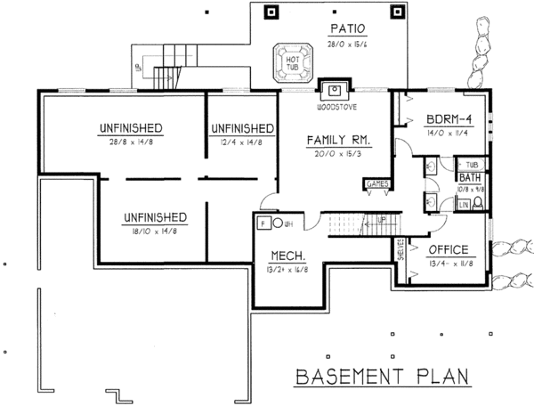 Basement Plan for House Plan #807373