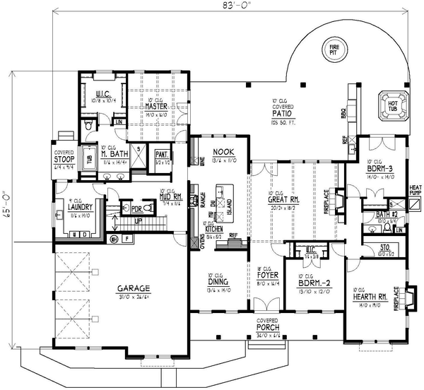Main Floor Plan for House Plan #807324