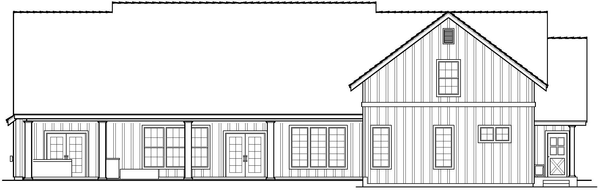 Rear Elevation for House Plan #807324