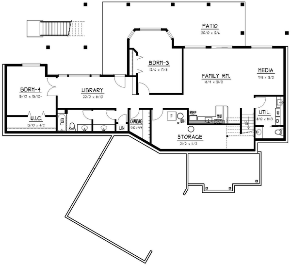 Basement Plan for House Plan #803991