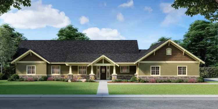 Full Rendering for House Plan #808422