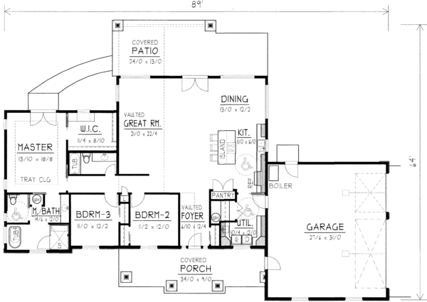 Main Floor Plan for House Plan #808422