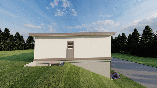 Left Elevation for House Plan #203119