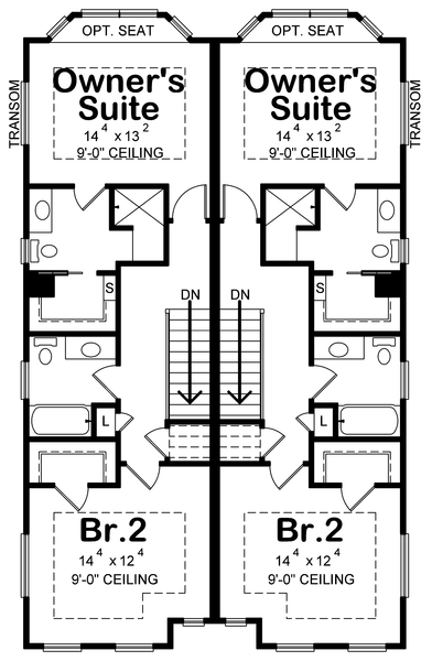 Second Floor Plan for House Plan #158972