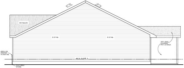 Right Elevation for House Plan #154061