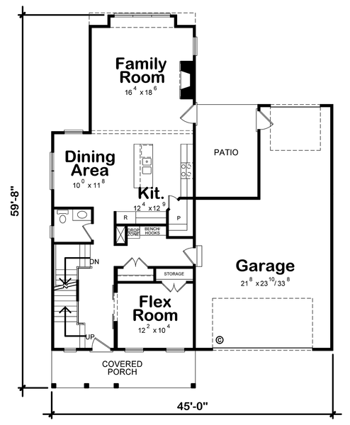 Main Floor Plan for House Plan #158442