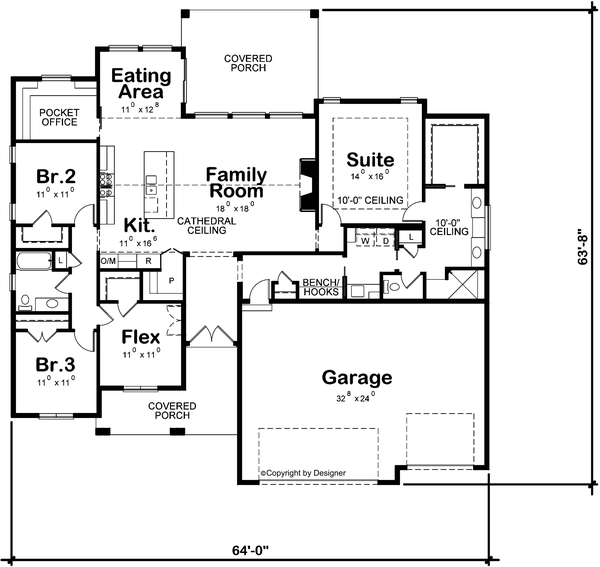 Main Floor Plan for House Plan #157712