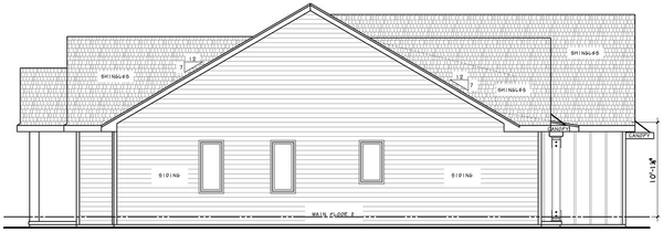 Left Elevation for House Plan #157712