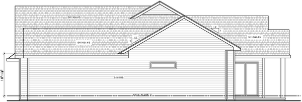 Right Elevation for House Plan #157712
