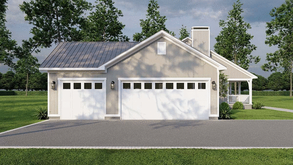 Left Elevation for House Plan #313132