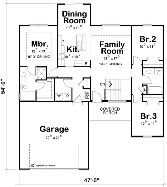 Main Floor Plan for House Plan #153731