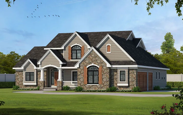 Full Rendering for House Plan #157423