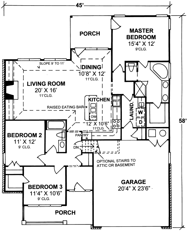 Main Floor Plan for House Plan #241142