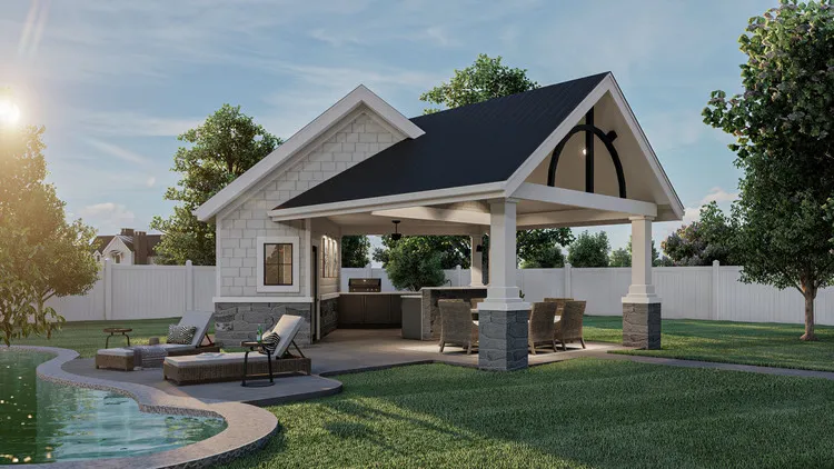Full Rendering for House Plan #705030