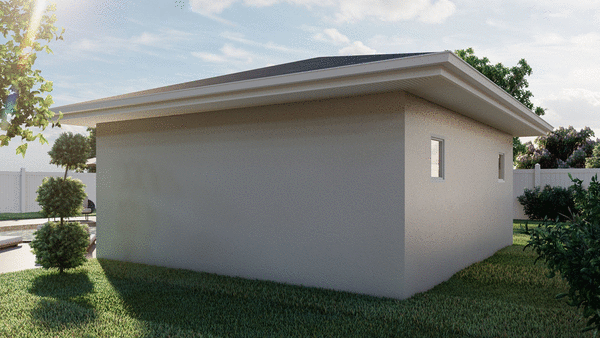 Rear Elevation for House Plan #700630