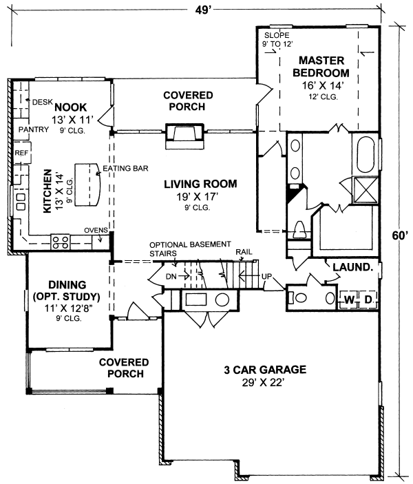 Main Floor Plan for House Plan #240314