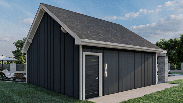 Left Elevation for House Plan #706750