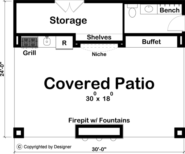 Main Floor Plan for House Plan #702810