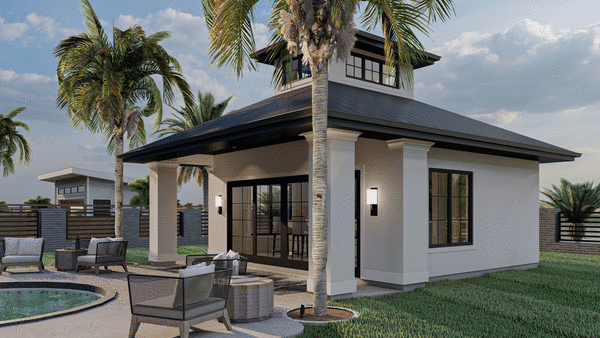 Right Elevation for House Plan #704630