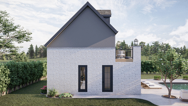 Left Elevation for House Plan #703080
