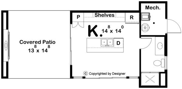 Main Floor Plan for House Plan #702330