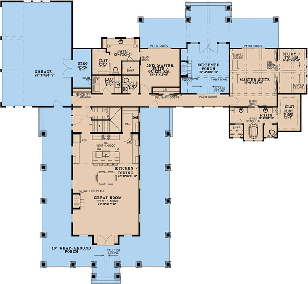 Main Floor Plan for House Plan #313273