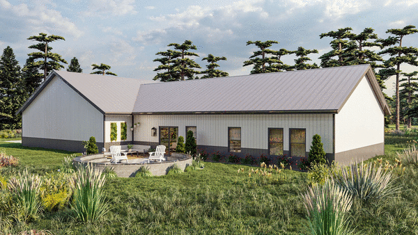 Rear Elevation for House Plan #709541
