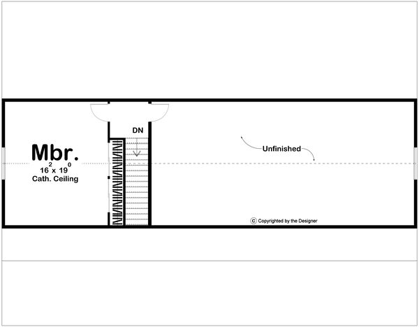 Second Floor Plan for House Plan #706231